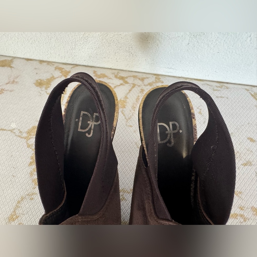 🔥🔥FINAL CLEARENCE🔥🔥 DONALD J PLINER Brown Suede Leather Snake Print Shoes - Picture 6 of 8